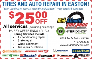 Tires and Auto Repair in Easton