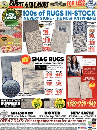 100s of Rugs In-Stock