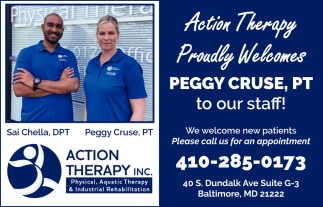 Action Therapy Proudly Welcomes Peggy Cruse, PT To Our Staff