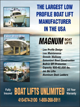 Largest Low Profile Boat Lift Manufacturer 