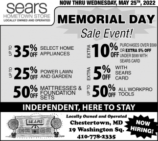 Memorial Day Sale Event