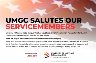 UMGC Salutes Our Service Members