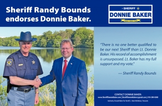 Sheriff Randy Bounds Endorses Donnie Baker