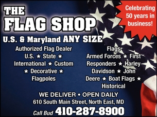 U.S. & Maryland Flags Any Size