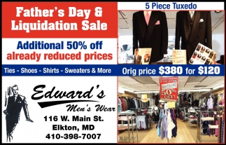 Father's Day & Liquidation Sale