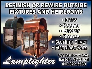 Refinishing or Rewire Outside Fixtures and Heirlooms