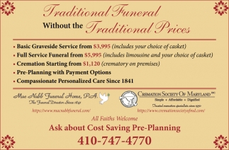 Traditional Funeral Without the Traditional Prices