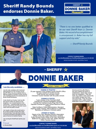 Sheriff Randy Bounds Endorses Donnie Baker