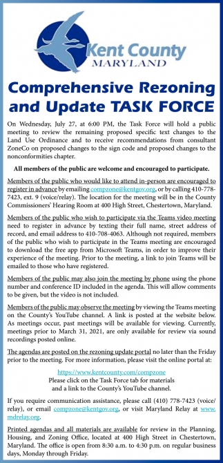 Comprehensive Rezoning and Update Task Force