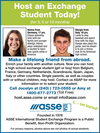 Host an Exchange Student Today