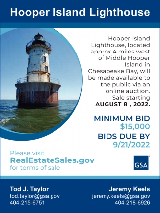 Hooper Island Lighthouse Online Auction