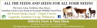 All Feeds ands Seeds For All Your Needs