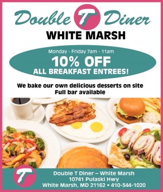 10% OFF All Breakfast Entrees