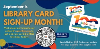 September Is Library Card Sign-Up Month