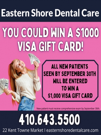 You Could Win A  $1000 Visa Gift Card