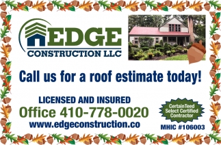 Call Us For A Roof Estimate Today