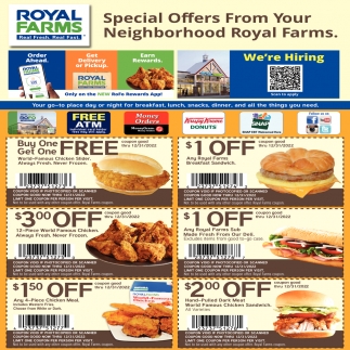 Special Offers from Your Neighborhood Royal Farms