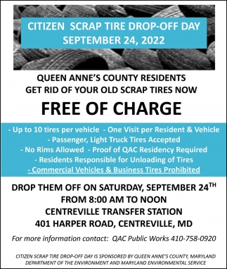 Citizen Scrap Tire Drop-Off Day