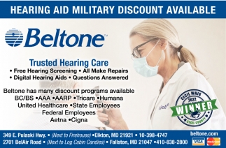 Hearing Aid Military Discount Available