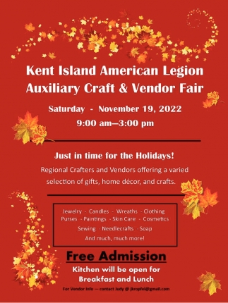 Auxiliary Craft & Vendor Fair