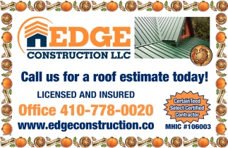 Call Us For a Roof Estimate Today