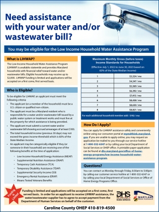 Need Assistance with Your Water And/or Wastewater Bill?
