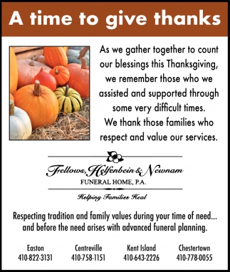A Time To Give Thanks