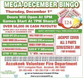 Mega-December Bingo