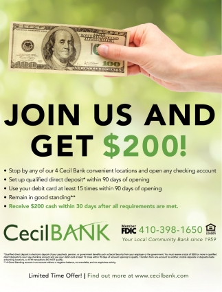 Join Us and Get $200!