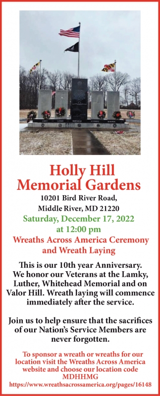 Wreaths Across America Ceremony and Wreath Laying