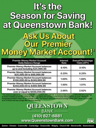 It's The Season for Saving at Queenstown Bank