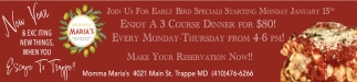 Join Us for Early Bird Specials