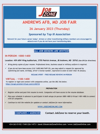 Andrews AFB, MD Job Fair