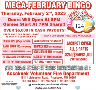 Mega-February Bingo