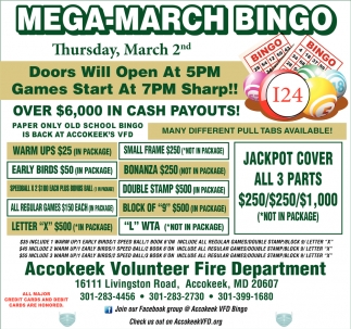 Mega-March Bingo