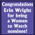 Congratulations Erin Wright
