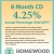 8 Mont CD 4.25%