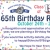 65 Birthday Reunion