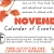 November Calendar of Events 2025