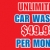 Unlimited Car Washes $49.95 per Month