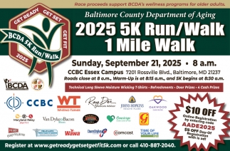 Baltimore Department of Aging 2025 5K Run/walk 1 Mile Walk