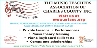 The Music Teachers Association Of Charles County Inc