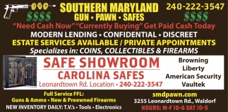 Southern Maryland Pawn and Gun & Carolina Safes