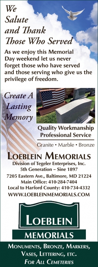 Loeblein Memorials LLC