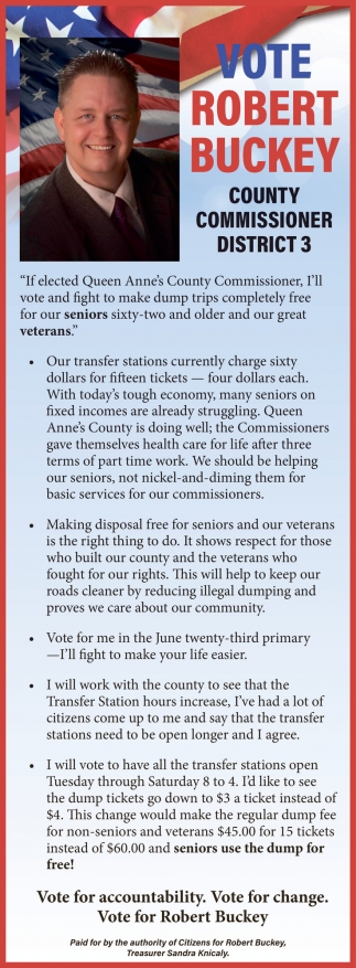 Robert Buckey County Commissioner District 3