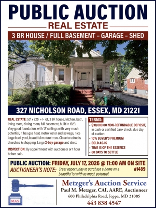 Metzger's Auction Service