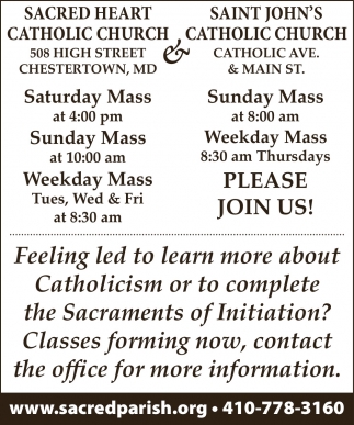 Sacred Heart Catholic Church - Saint John's Catholic Church