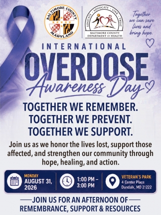 International Overdose Awareness Day - August 31, 2026