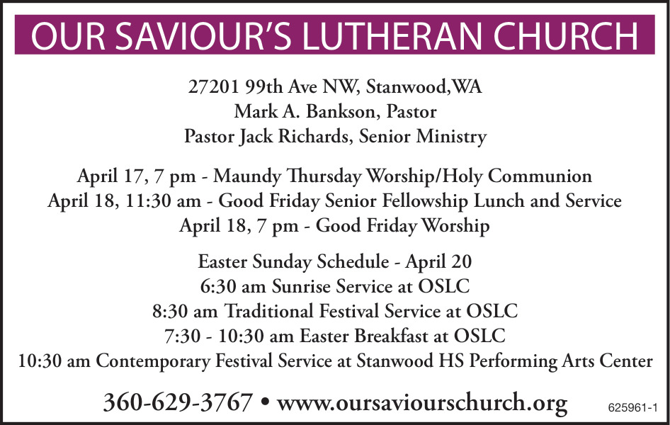Pastor Jack Richards, Senior Ministry, Our Saviour's Lutheran Church, Stanwood, WA