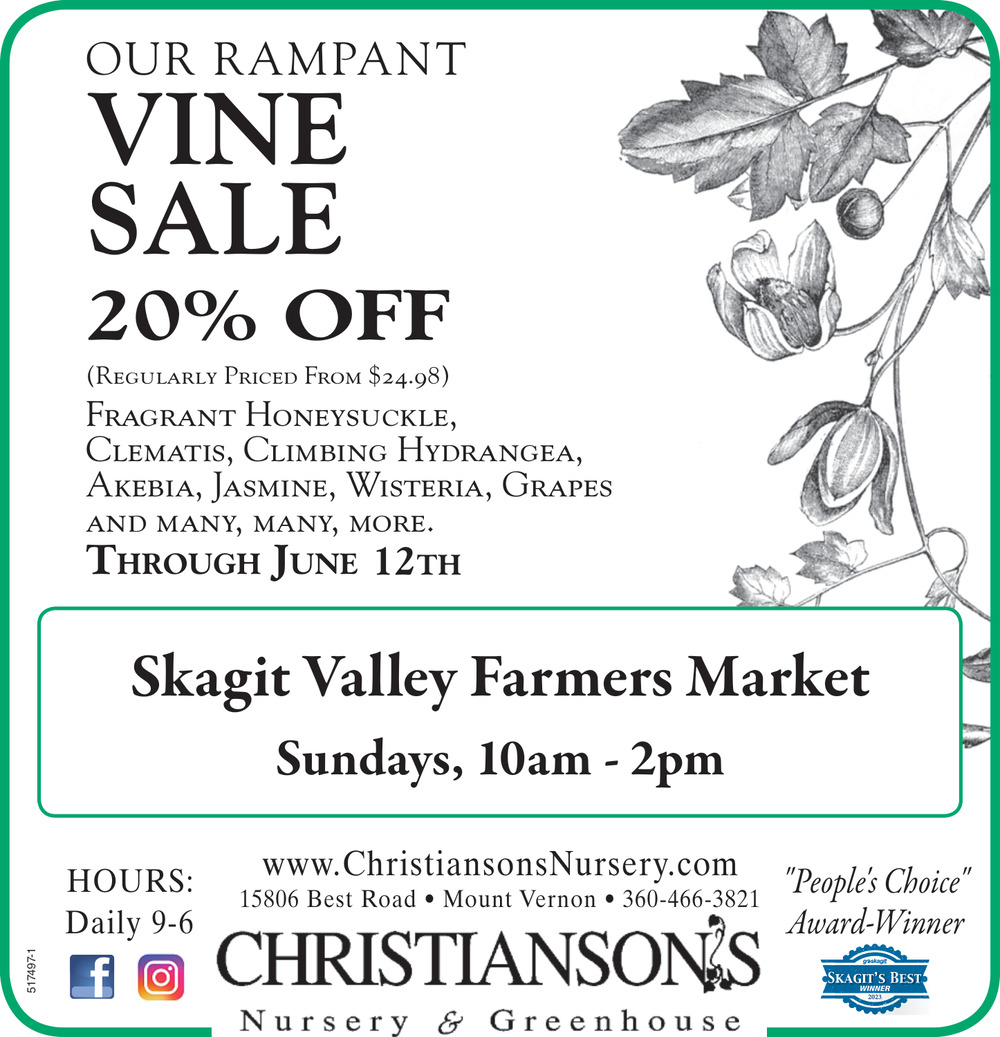 Our Rampant Vine Sale 20% OFF, Christianson's Nursery & Greenhouse, Mount Vernon, WA